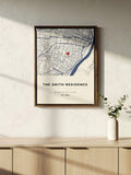 Heritage 11" x 14" Map Canvas