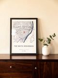 Heritage 11" x 14" Framed Map Print