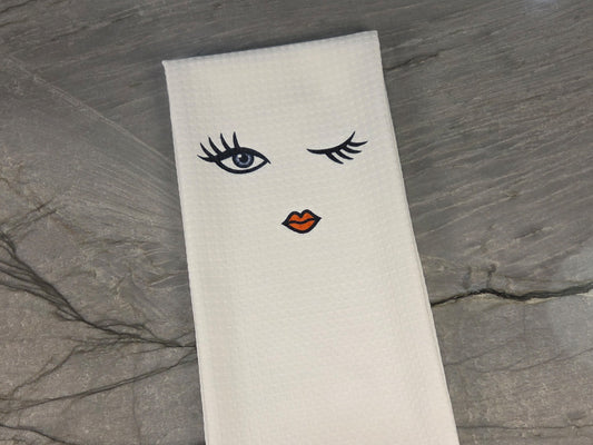 Iris Series Waffle Kitchen Towel