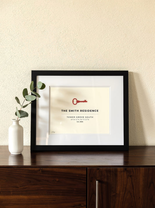 Heritage 11" x 14" RedKey Print (with mat in 16" x 20" frame)