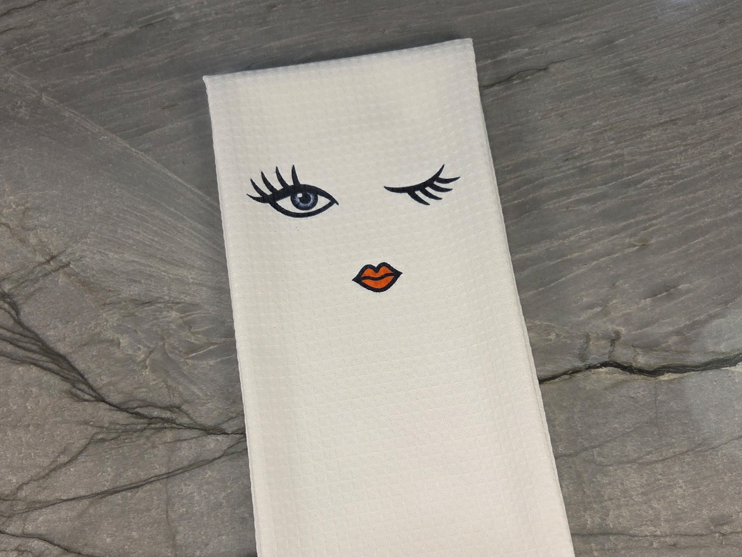 Iris Series Waffle Kitchen Towel